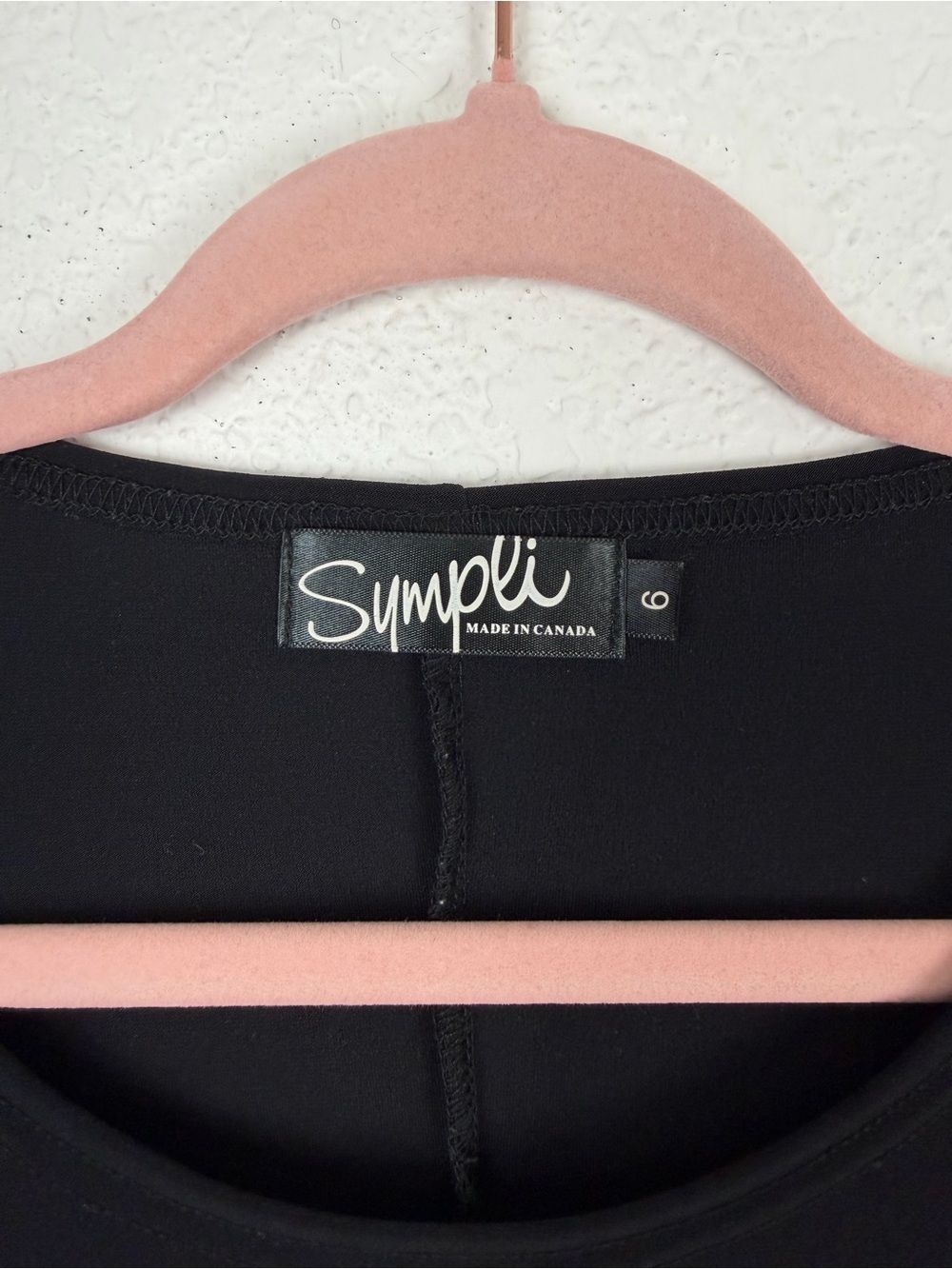 Sympli Asymmetrical Long Sleeve Jersey Knit Mesh Hem Blouse Black 6 - Picture 3 of 12
